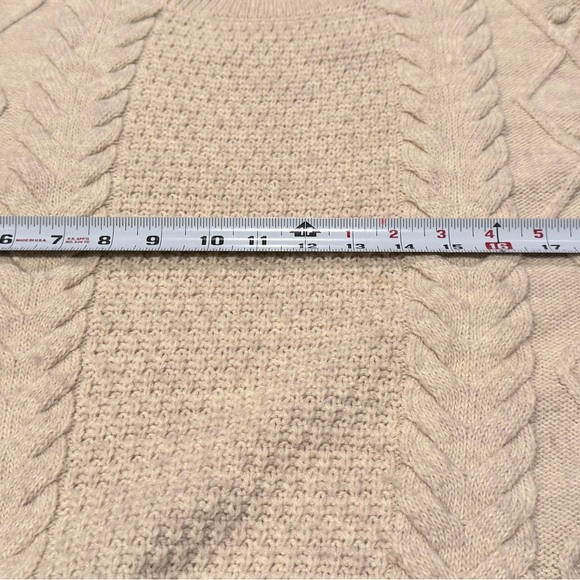 Mango (MNG) Cozy Cream Oversized Cable Knit Sweater - Picture 9 of 9